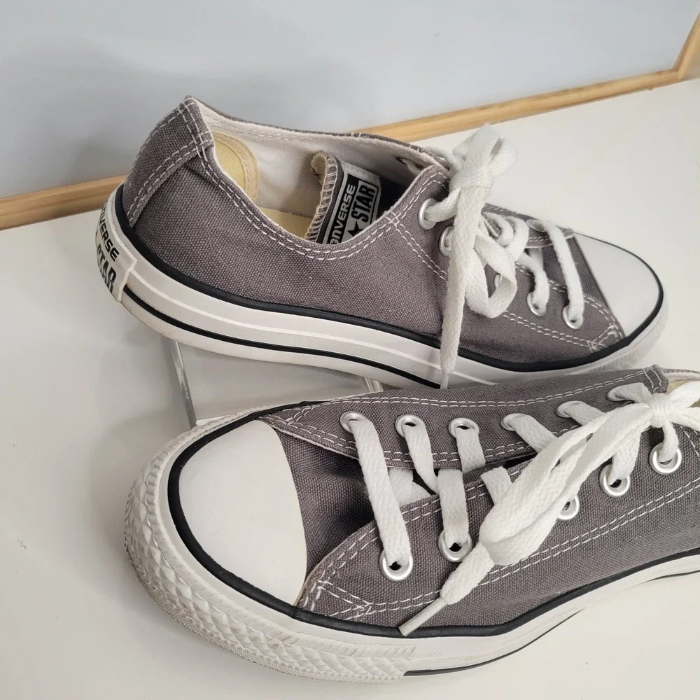 Converse Chuck Taylor All Star Unisex 6M‎ 8W Gray Low Top Canvas Sneakers 1J794 - Picture 13 of 14